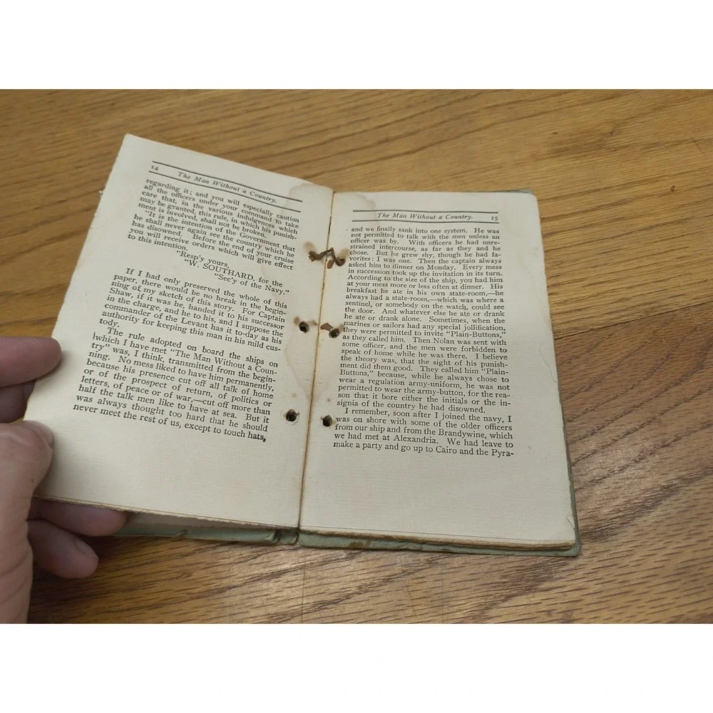 A‎ Man Without Country Hale Laid Paper Barse & Hopkins Coplay Series Early Bound